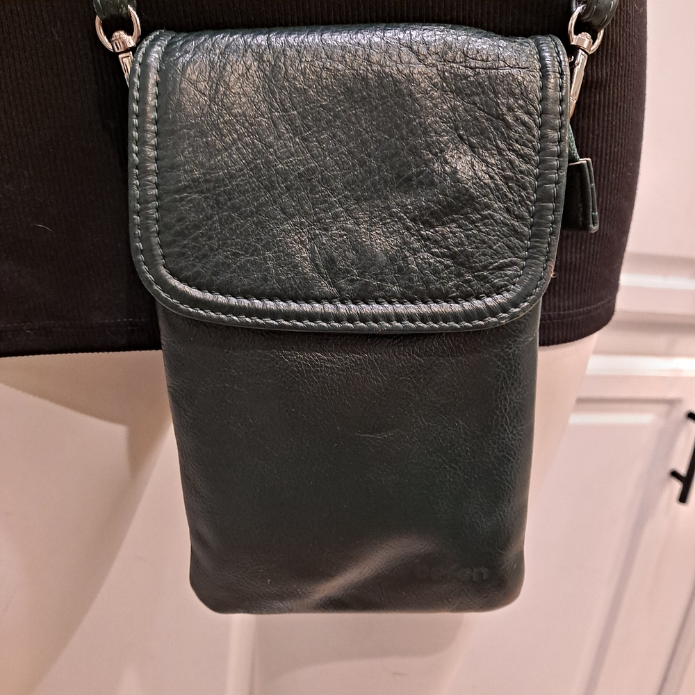 Befen Elegant Dark Green Leather Crossbody Bag